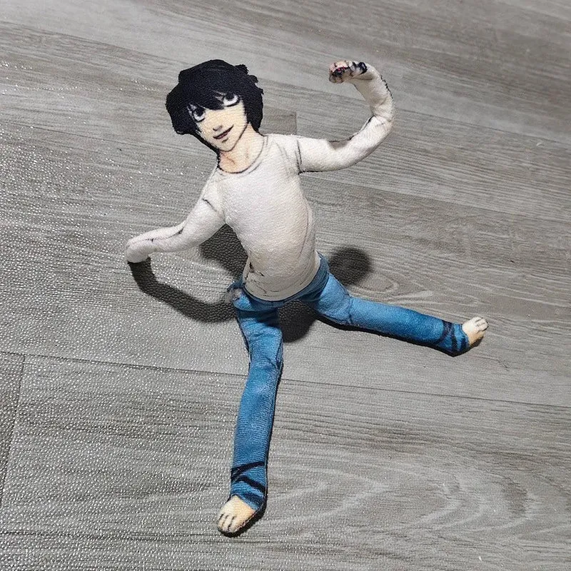 Anime Death Note L.Lawliet Cosplay Doll Plush Stuffed Dolls Abstract Joint Flexible Room Decoration Halloween Mascot Soft Props