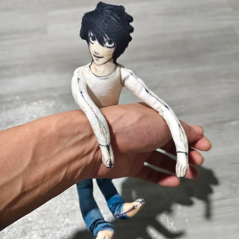 Anime Death Note L.Lawliet Cosplay Doll Plush Stuffed Dolls Abstract Joint Flexible Room Decoration Halloween Mascot Soft Props
