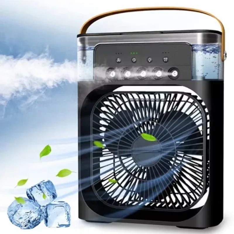 Fan Portable Air Cooler Conditioner Humidifier with 500mL Water Tank Quite Mist Water Spray Fan for Home Room Camping Car Office