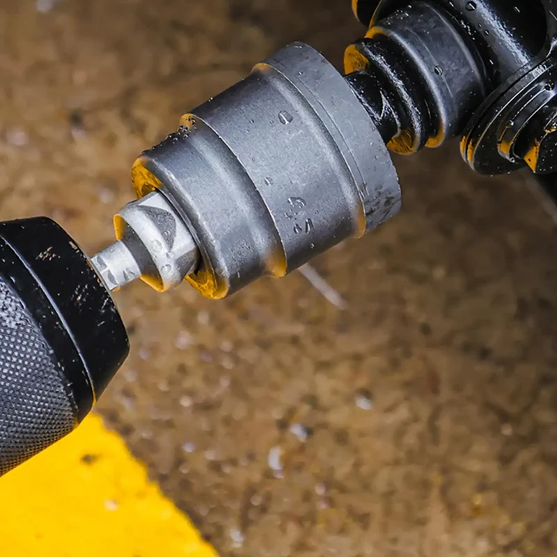 Universal Scissor Car Jack Adapter Rv Stabilizer Jack Drill Adapter Car Disassemble Tool Steel Ball Joint Rod Impact Wrench Tool