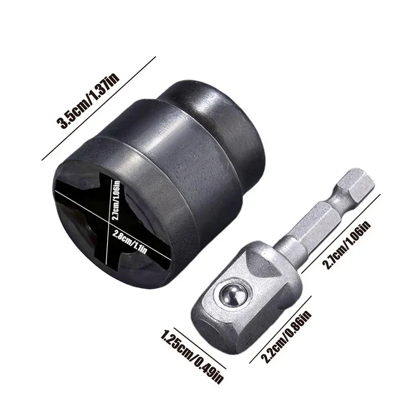 Universal Scissor Car Jack Adapter Rv Stabilizer Jack Drill Adapter Car Disassemble Tool Steel Ball Joint Rod Impact Wrench Tool