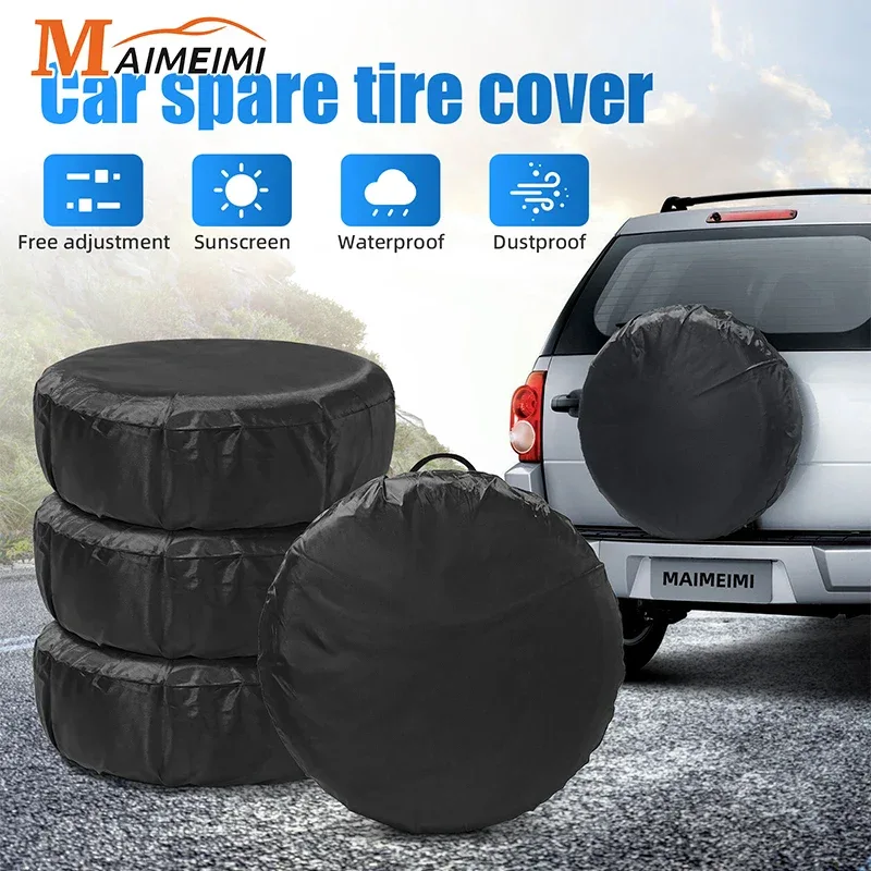 Car Spare Tire Cover Sunscreen Tire Bag Dustproof Protective Film Cloth Waterproof Spare Tire Wheel Bag Tyre Spare Storage Cover