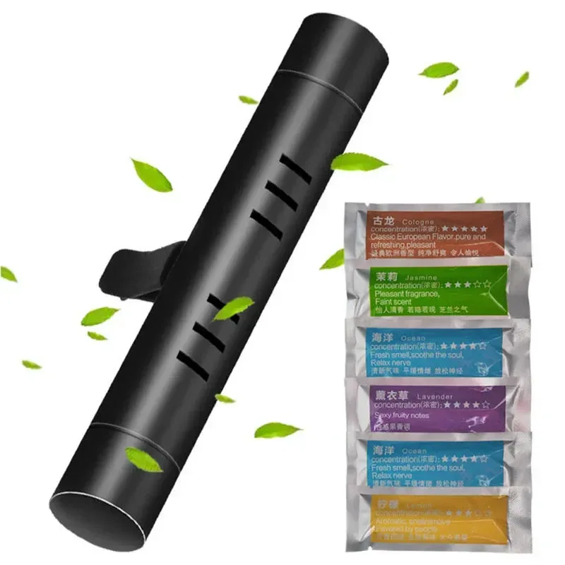 1/3/4Sets Car Air Freshener Outlet Car Air Conditioning Vent Solid Perfume Car Perfume Stick Supplement 6 Flavour
