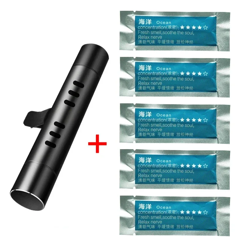 1/3/4Sets Car Air Freshener Outlet Car Air Conditioning Vent Solid Perfume Car Perfume Stick Supplement 6 Flavour