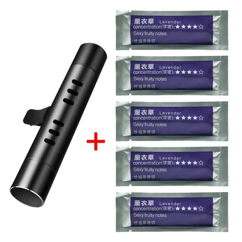 1/3/4Sets Car Air Freshener Outlet Car Air Conditioning Vent Solid Perfume Car Perfume Stick Supplement 6 Flavour