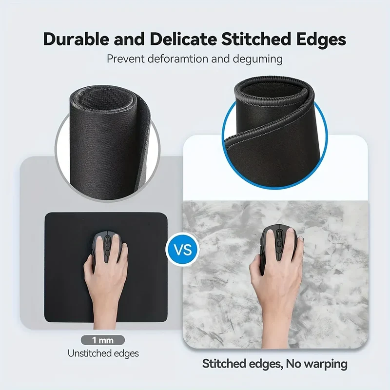 Sleek Grey - Toned Desk Mat: Non - Slip PC Accessory for Gaming & Office, Large - sized with a Minimalist Design