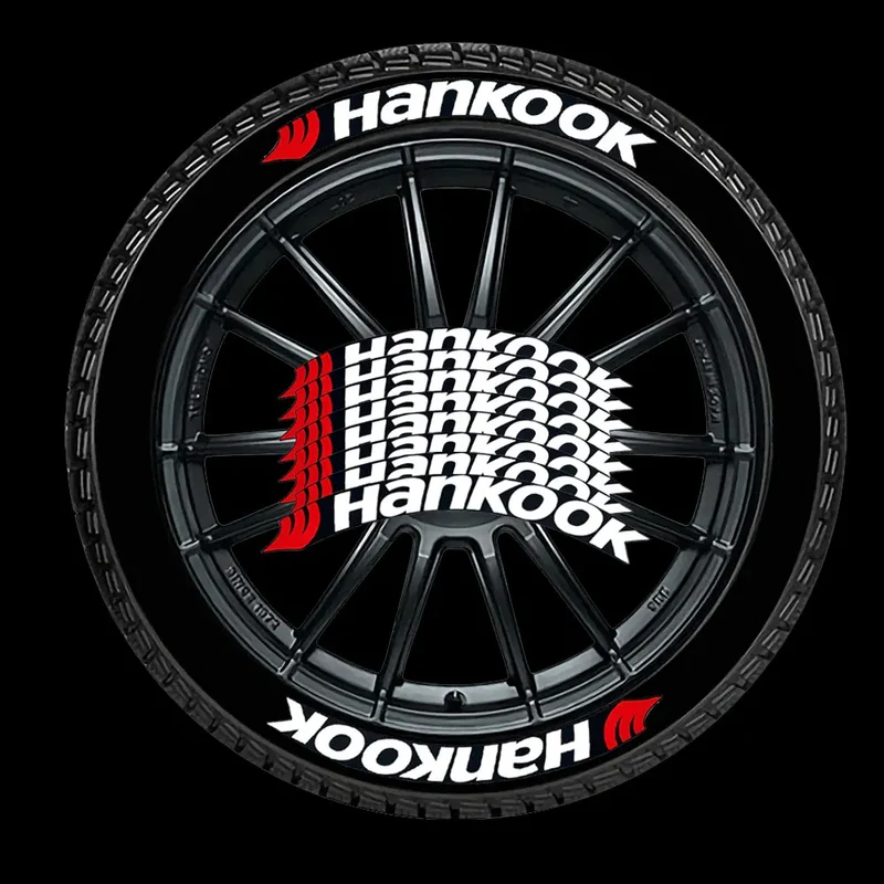Hankook Universal 3D Auto Waterproof Tire Sticker Car Wheel Rubber Conjoined Lettering Decals Accessories
