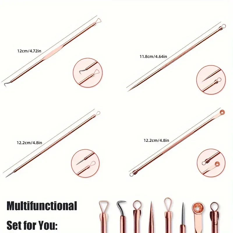 4Pcs Blackhead Remover Acne Needle Facial Cleansing Acne Extractor Remove Blackhead Pores Cleaning Tools