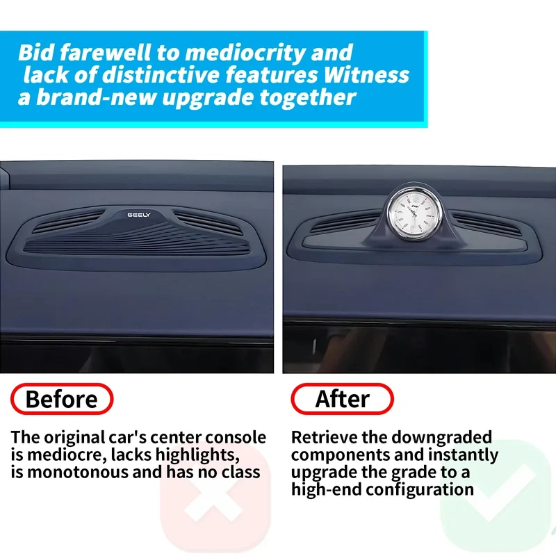 for Renault Grand Koleos 2024 2025 Dashboard Clock Center Console Electronic Quartz Clock Accessories