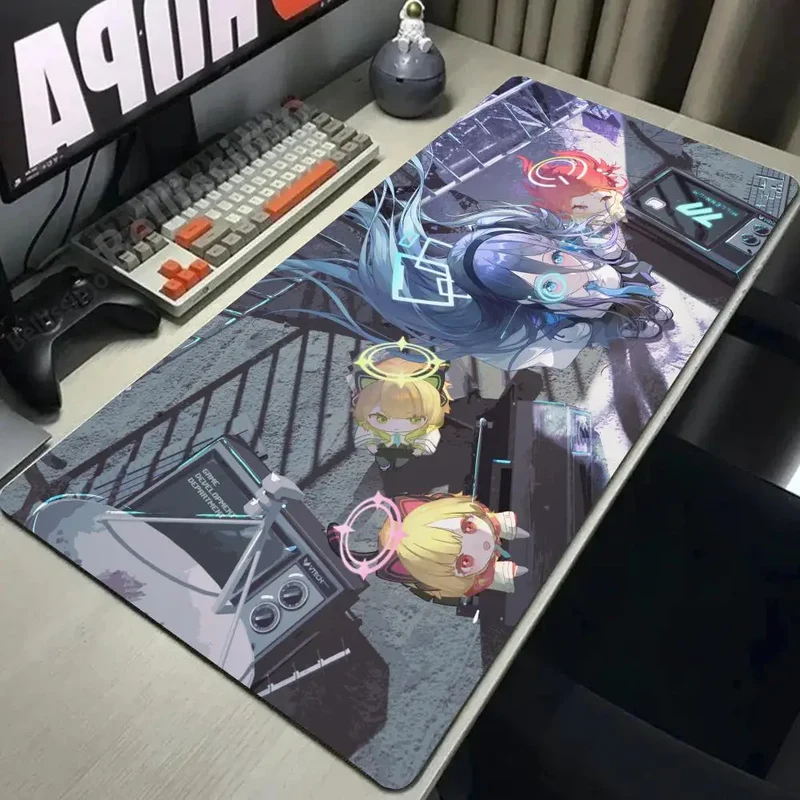 Game Blue Archive Mousepad Mouse Mat Desk Mat With Pad gaming accessories Prime Gaming XXL 1200x600x5mm Keyboard Pad