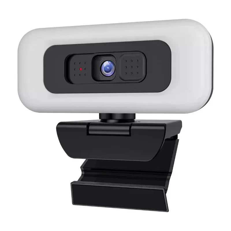 4K Webcam with Light Full HD 2K 1080P Live Streaming Web Cam for PC Laptop Auto Focus Computer Camera with Microphone