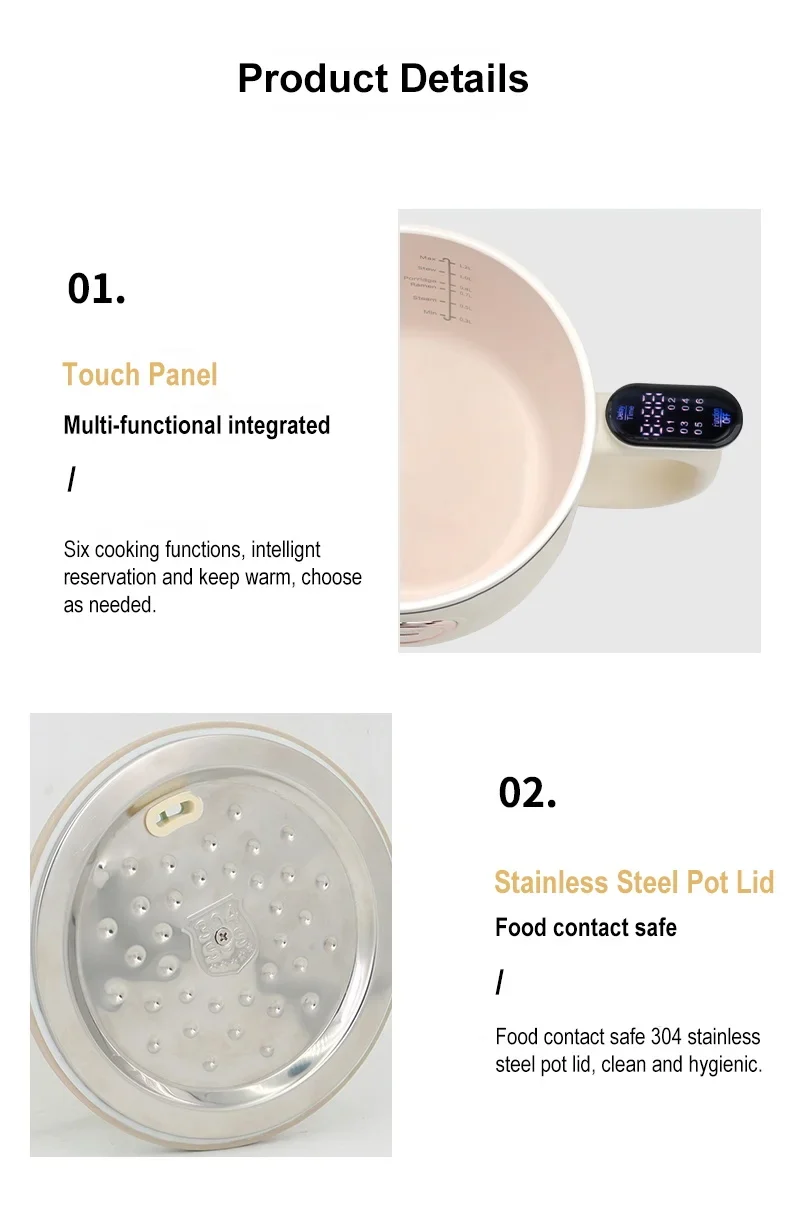 1.5L Rice Cooker Single Double Layer 220V Multi Cooker Non-Stick MultiCooker Steamed Rice hot Pot Electric Cookers kitchen Home