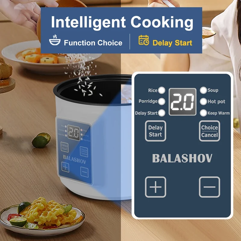 Electric Rice Cooker Single Double Layer Intelligent Automatic Home Mini Kitchen Cooker 220V/EU Plug MultiCooker Steamed Rice P