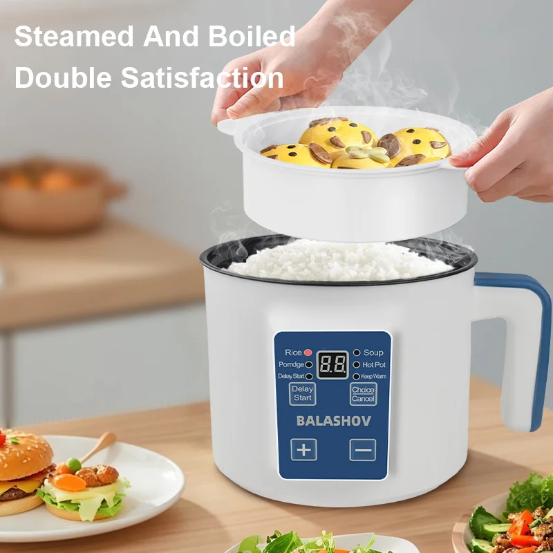 Electric Rice Cooker Single Double Layer Intelligent Automatic Home Mini Kitchen Cooker 220V/EU Plug MultiCooker Steamed Rice P