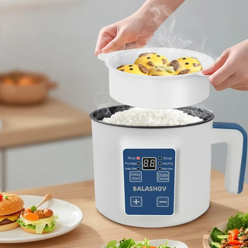 Electric Rice Cooker Single Double Layer Intelligent Automatic Home Mini Kitchen Cooker 220V/EU Plug MultiCooker Steamed Rice P