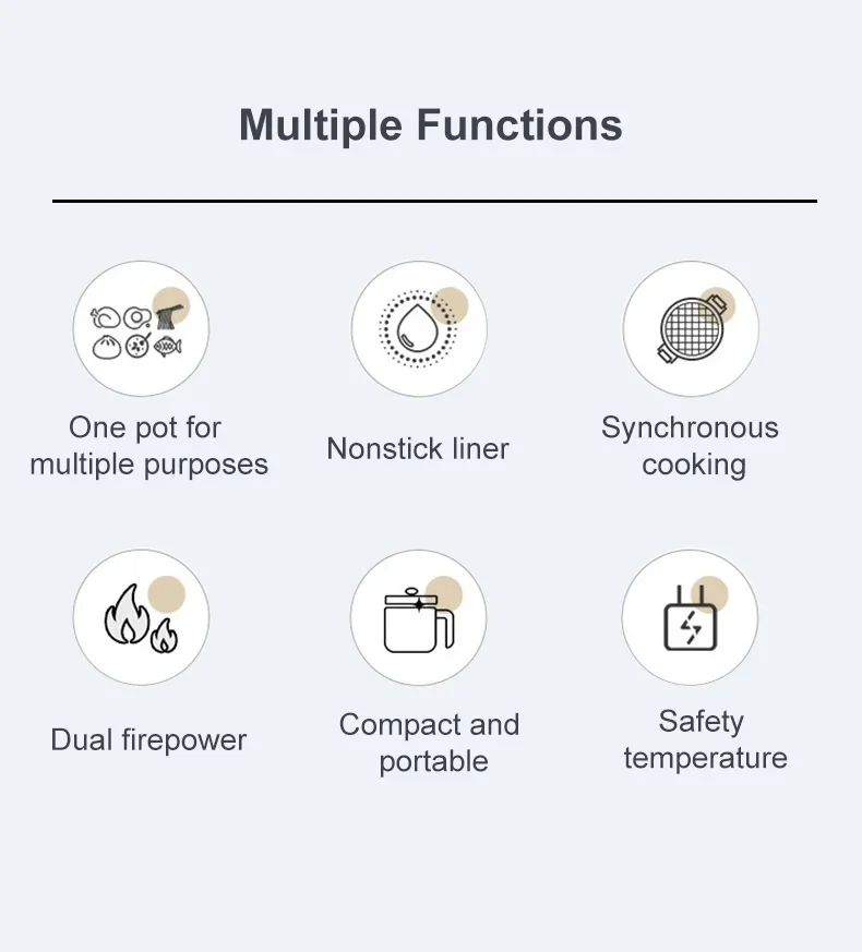 Electric Rice Cooker Single Double Layer Intelligent Automatic Home Mini Kitchen Cooker 220V/EU Plug MultiCooker Steamed Rice P