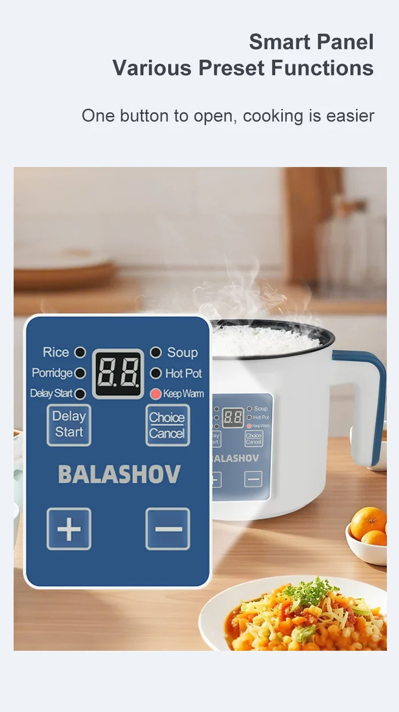 Electric Rice Cooker Single Double Layer Intelligent Automatic Home Mini Kitchen Cooker 220V/EU Plug MultiCooker Steamed Rice P