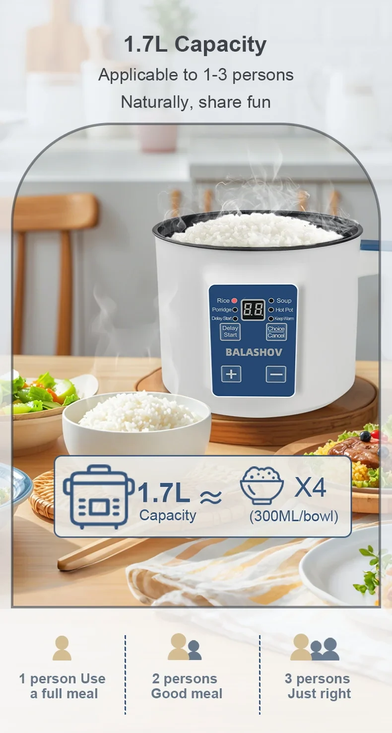 Electric Rice Cooker Single Double Layer Intelligent Automatic Home Mini Kitchen Cooker 220V/EU Plug MultiCooker Steamed Rice P