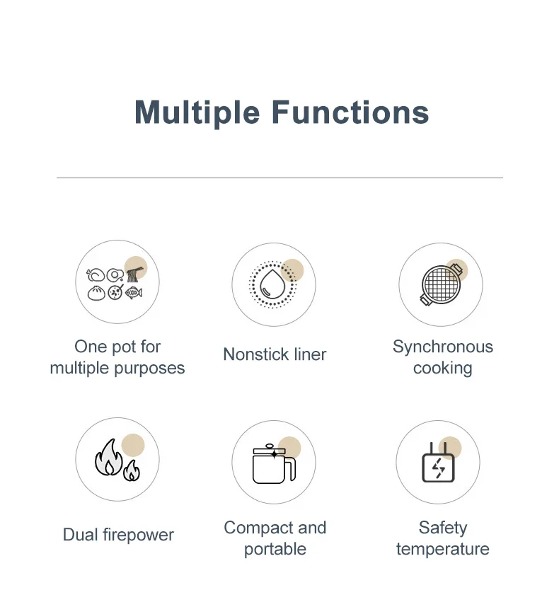 Electric Rice Cooker Single Double Layer Intelligent Automatic Home Mini Kitchen Cooker 220V/EU Plug MultiCooker Steamed Rice P
