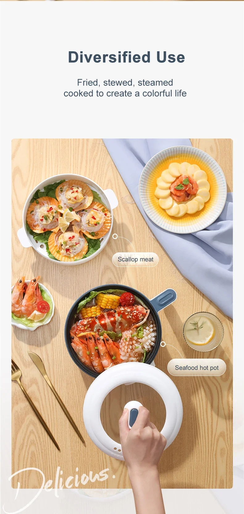 Electric Rice Cooker Single Double Layer Intelligent Automatic Home Mini Kitchen Cooker 220V/EU Plug MultiCooker Steamed Rice P