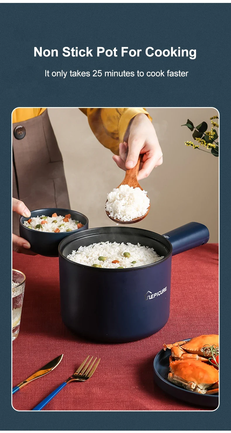 Multifunction Cooker Household Single/Double Layer Hot Pot Electric Rice Cooker Student Dormitory Mini Non-stick Pan Pots EU/US