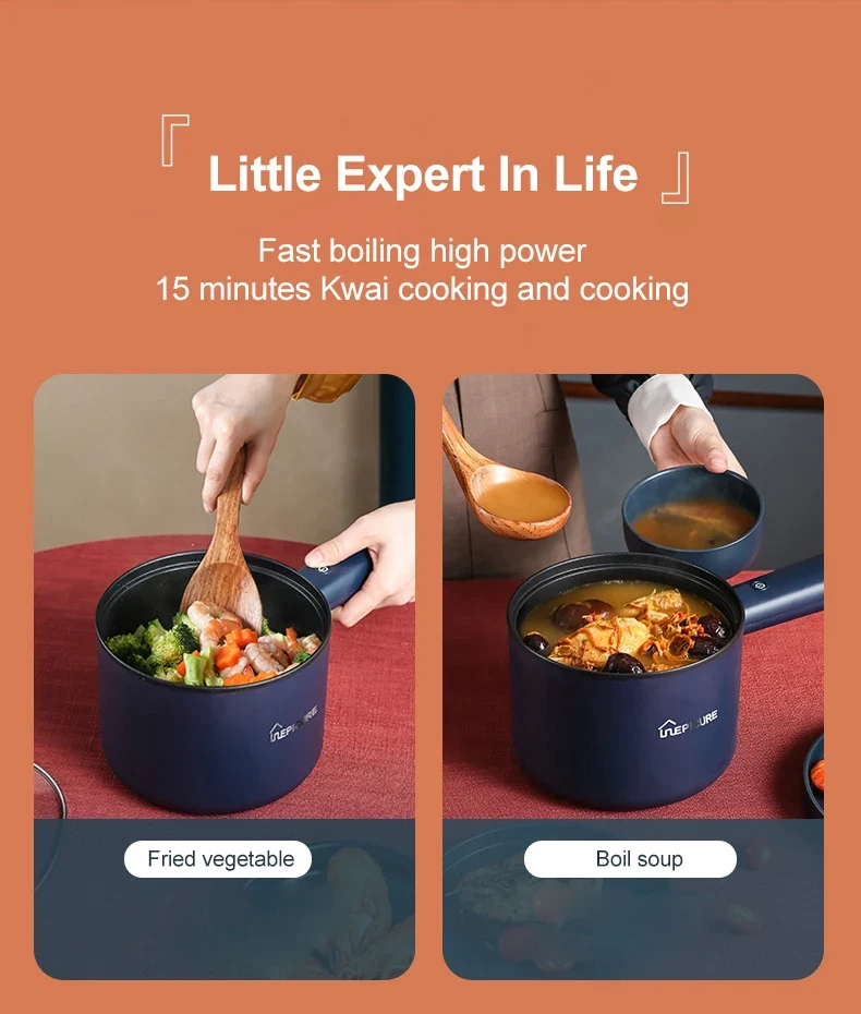 Multifunction Cooker Household Single/Double Layer Hot Pot Electric Rice Cooker Student Dormitory Mini Non-stick Pan Pots EU/US