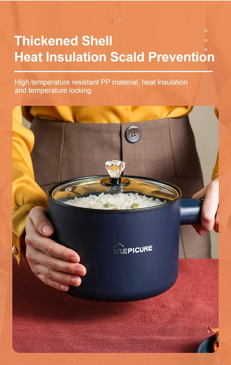 Multifunction Cooker Household Single/Double Layer Hot Pot Electric Rice Cooker Student Dormitory Mini Non-stick Pan Pots EU/US