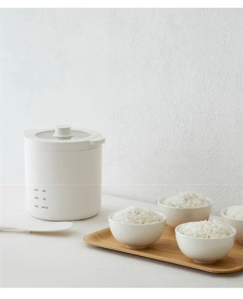 Olayks 1.2L Electric Rice Cooker Ceramic Glaze Liner Mini Electric Cooker Fast Cooking Multifunctional Kitchen Appliances 220V
