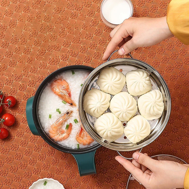 Electric Hot Pot Cooker Multicooker Hotpot Stew Heating Eggs Soup Pan Noodles Steamer Rice Cookers Cooking Pot EU Plug