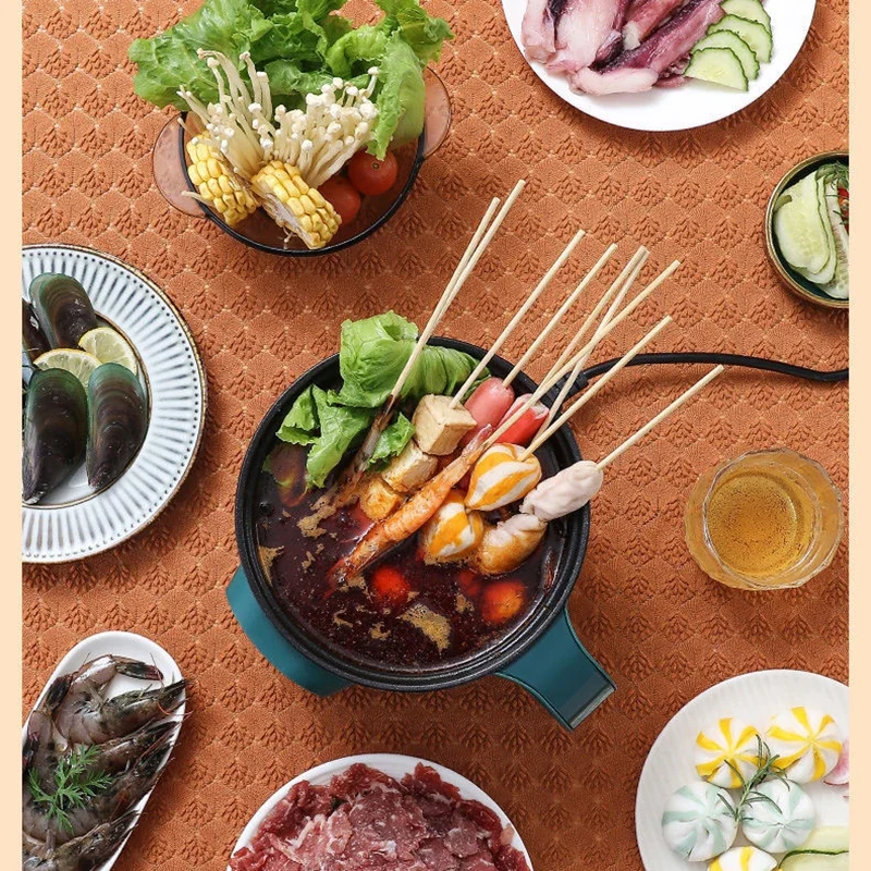 Electric Hot Pot Cooker Multicooker Hotpot Stew Heating Eggs Soup Pan Noodles Steamer Rice Cookers Cooking Pot EU Plug