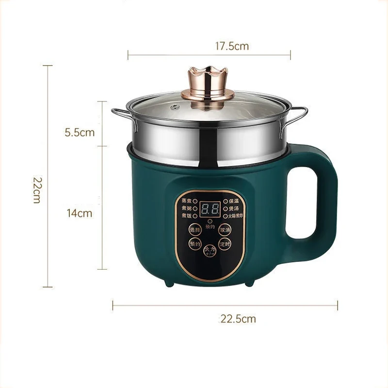 Electric Hot Pot Cooker Multicooker Hotpot Stew Heating Eggs Soup Pan Noodles Steamer Rice Cookers Cooking Pot EU Plug