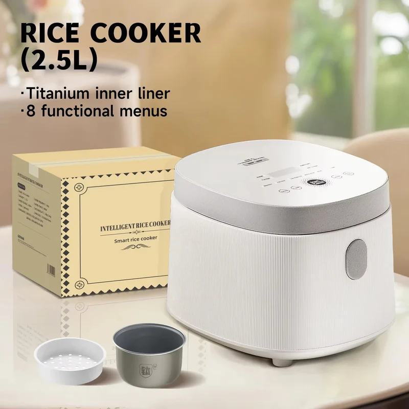2.5L Electric Rice Cooker Titanium Liner for 2-3 People Mini MultiCooker Smart Steamed Rice Kitchen Machine 220V