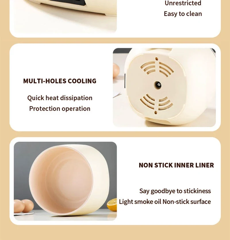 1.8L Portable Smart Rice Cooker - Multifunctional Non-Stick Rice Cooking Pot for Cooking Rice, Soup, for Dorms & Small Kitchens