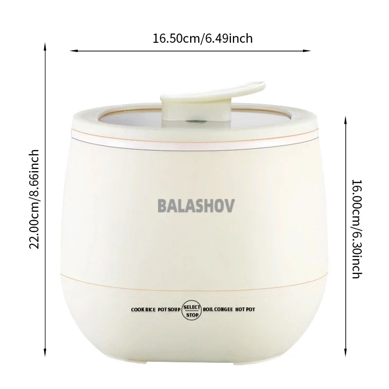 1.8L Portable Smart Rice Cooker - Multifunctional Non-Stick Rice Cooking Pot for Cooking Rice, Soup, for Dorms & Small Kitchens