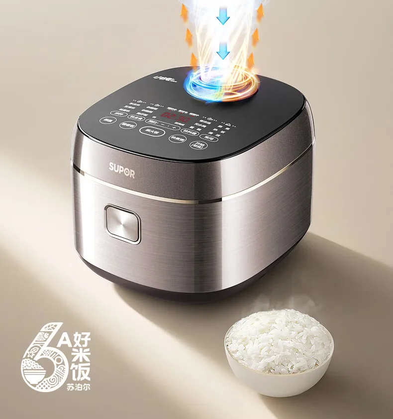 SUPOR 4L Rice Cooker 0-Fluorine Glazed Ball Pot Micro Pressure 21-Min Fast Cook Anti-Overflow 220V