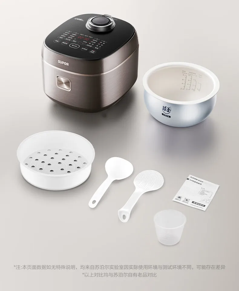 SUPOR 4L Rice Cooker 0-Fluorine Glazed Ball Pot Micro Pressure 21-Min Fast Cook Anti-Overflow 220V