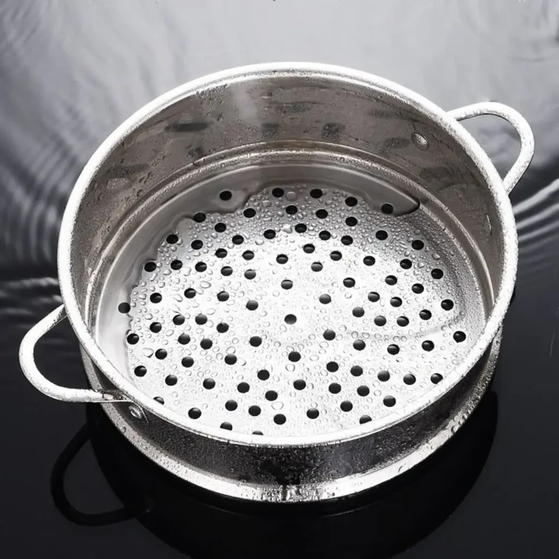 304 Stainless Steel Steamer Basket 16-32cm Thickened Pot Steaming Grid Safe Material Thicken Strainer Food Steam Rack