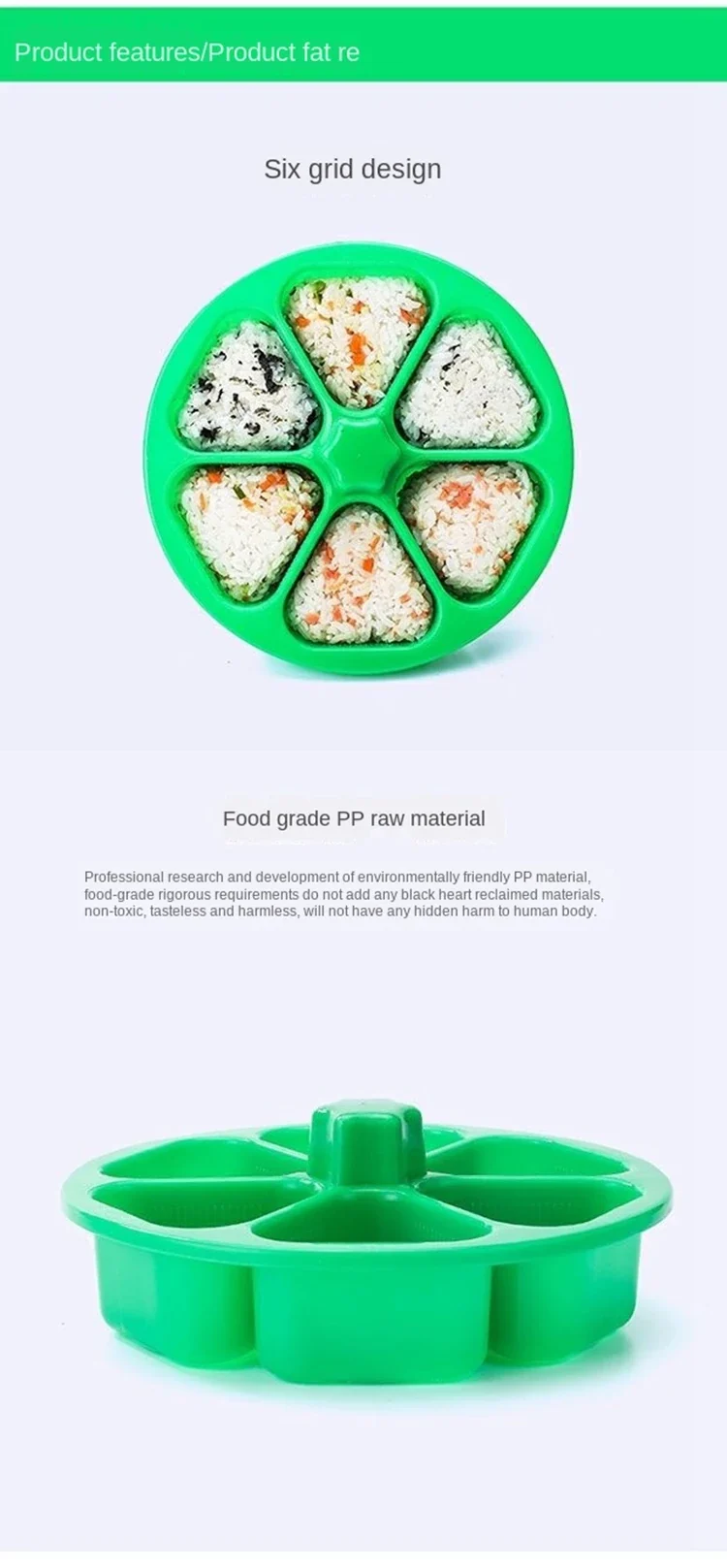 Newest DIY Sushi Mold Onigiri Rice Ball Food Press Triangular Sushi Maker Mold Sushi Kit Japanese Kitchen Tools Bento Box