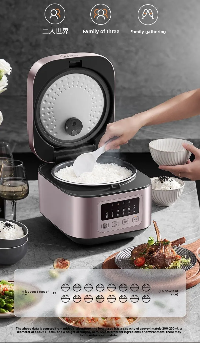 4L Smart Rice Cooker with Timer Function, Household Energy-Saving Soup and Porridge Cooker, Multifunctional Rice Cooker