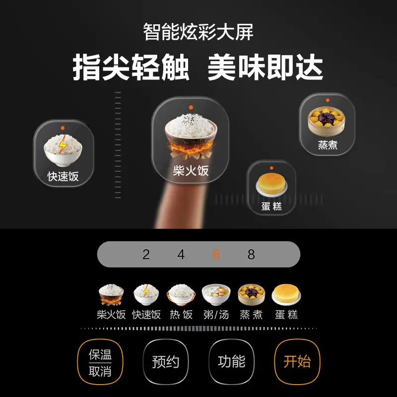 Home-use smart rice cooker with timer function, 4L/5L multi-functional non-stick large capacity MB-RE430
