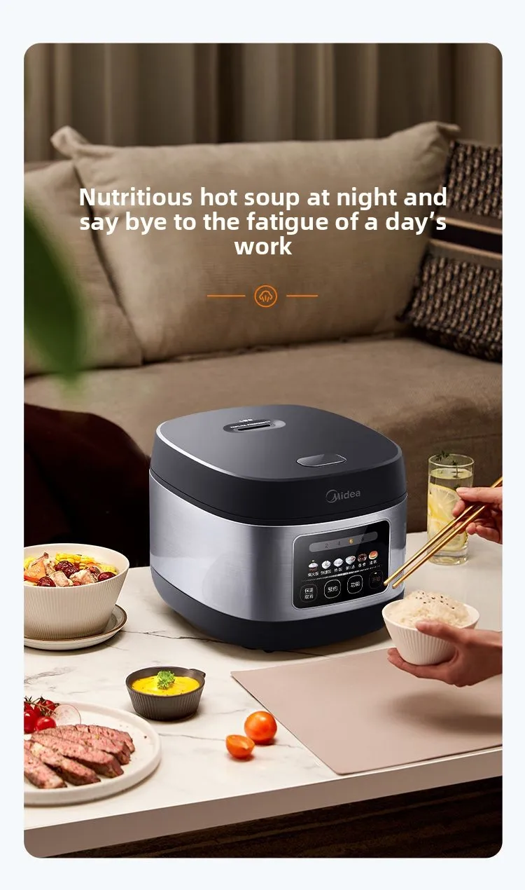 Home-use smart rice cooker with timer function, 4L/5L multi-functional non-stick large capacity MB-RE430