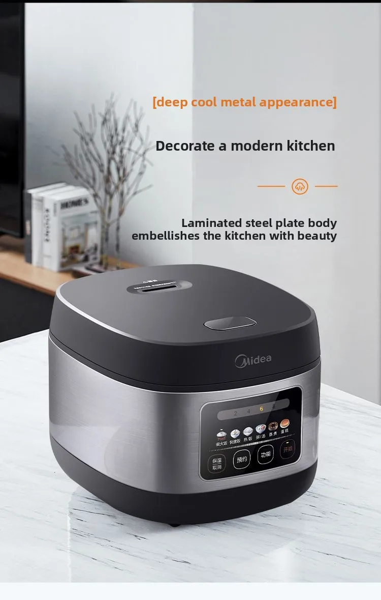 Home-use smart rice cooker with timer function, 4L/5L multi-functional non-stick large capacity MB-RE430
