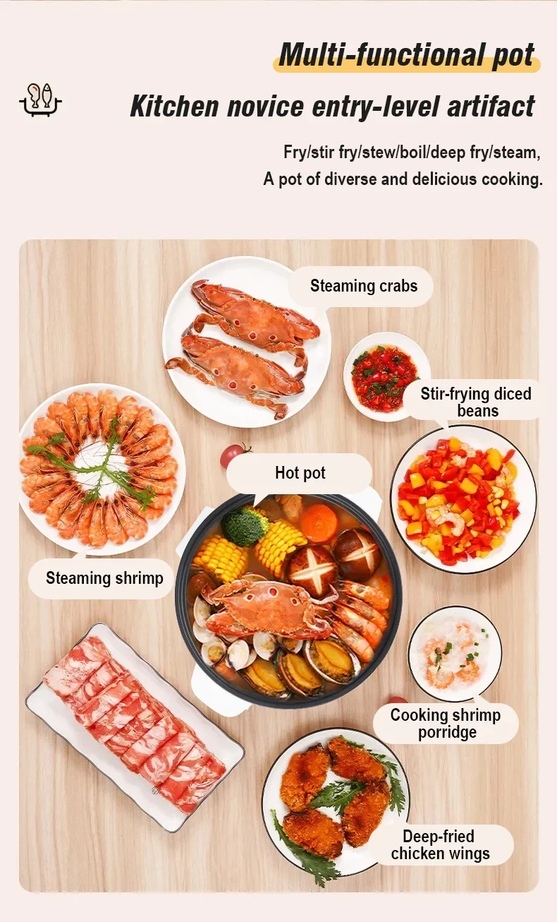 220V Household Multi Cookers 3.5L Electric Cooker Non-stick Cooking pot Hot Pot Smart Rice cooker Cooking Appliances