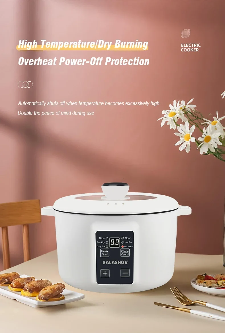 220V Household Multi Cookers 3.5L Electric Cooker Non-stick Cooking pot Hot Pot Smart Rice cooker Cooking Appliances