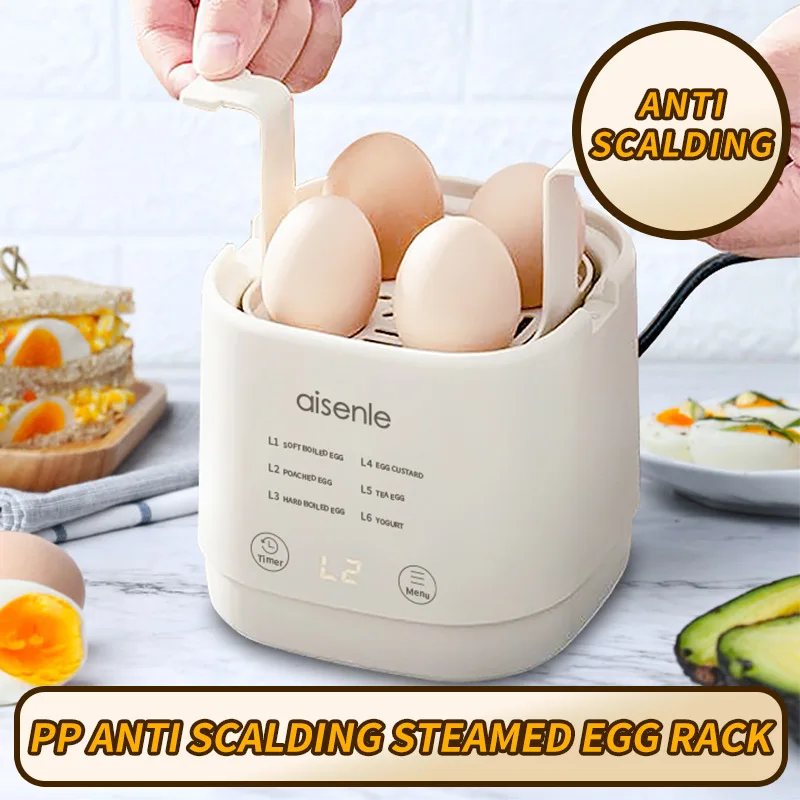 Electric Egg Cooker Multi-Functional Household Egg Cooker High Capacity Soft Medium Hard-Boiled Egg Cooker Egg Custard Steamer
