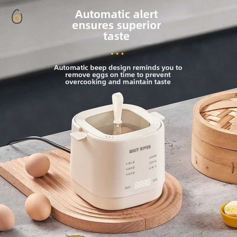Electric Egg Cooker Multi-Functional Household Egg Cooker High Capacity Soft Medium Hard-Boiled Egg Cooker Egg Custard Steamer