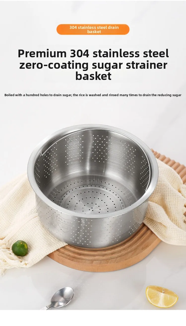 Low sugar rice cooker rice soup separation steaming 2-3L uncoated stainless steel rice cooker timer reservation