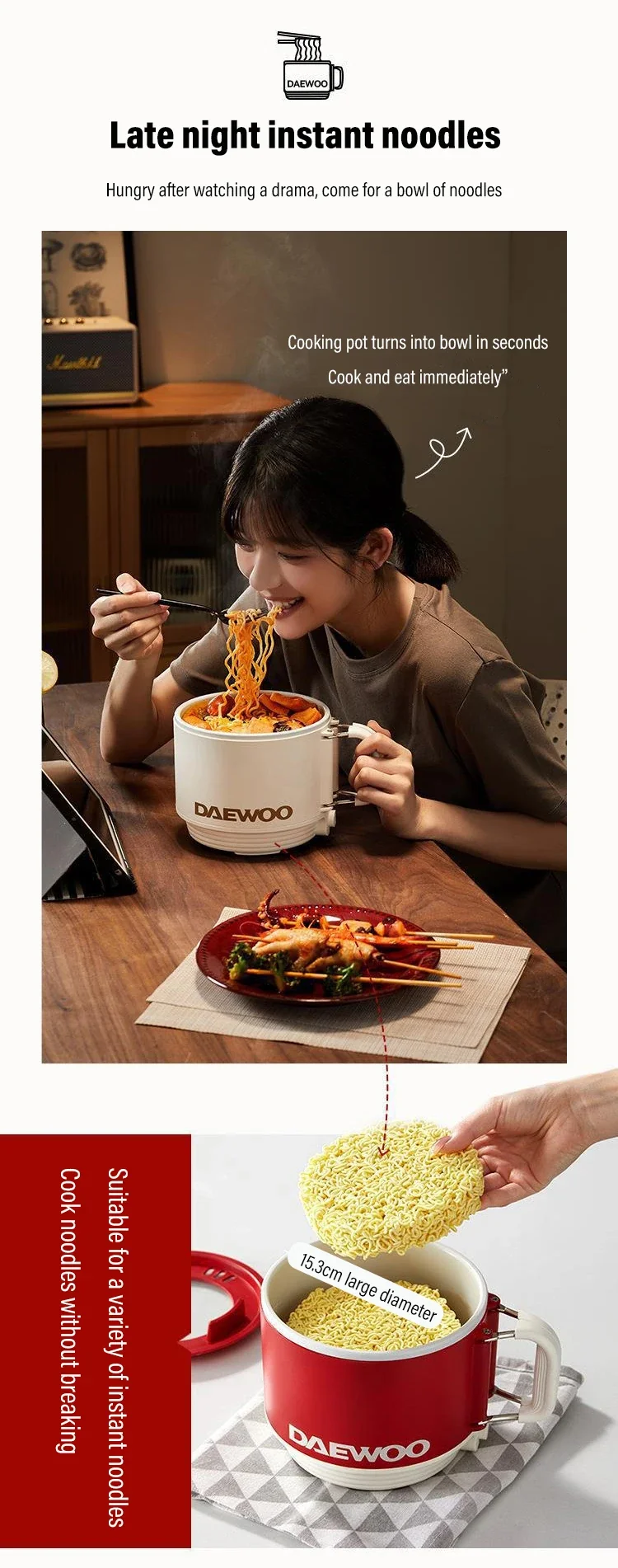 Multifunctional Electric Cooker Handle Foldable Electric Cooker