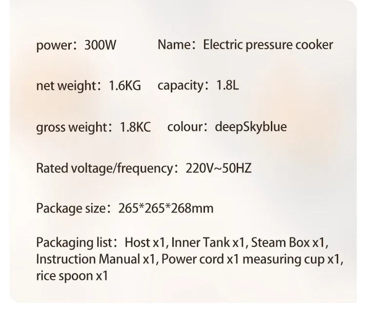 110V-220V Household Kitchen Electric Cooking machine Mini 1.8L Rice Cooker for Boiling Water, Rice, and Soup