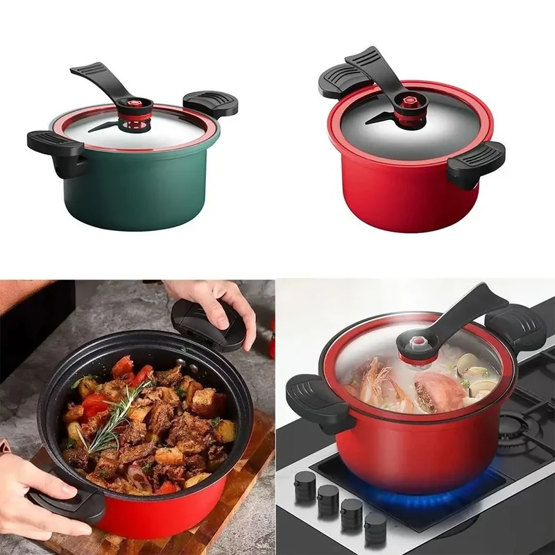 Multifunctional 3.5L Pressure Cooker Stew Pot Non-Stick Cooking Pots Kitchenware Micro Rice Cooker Induction Cooker Gas Stove